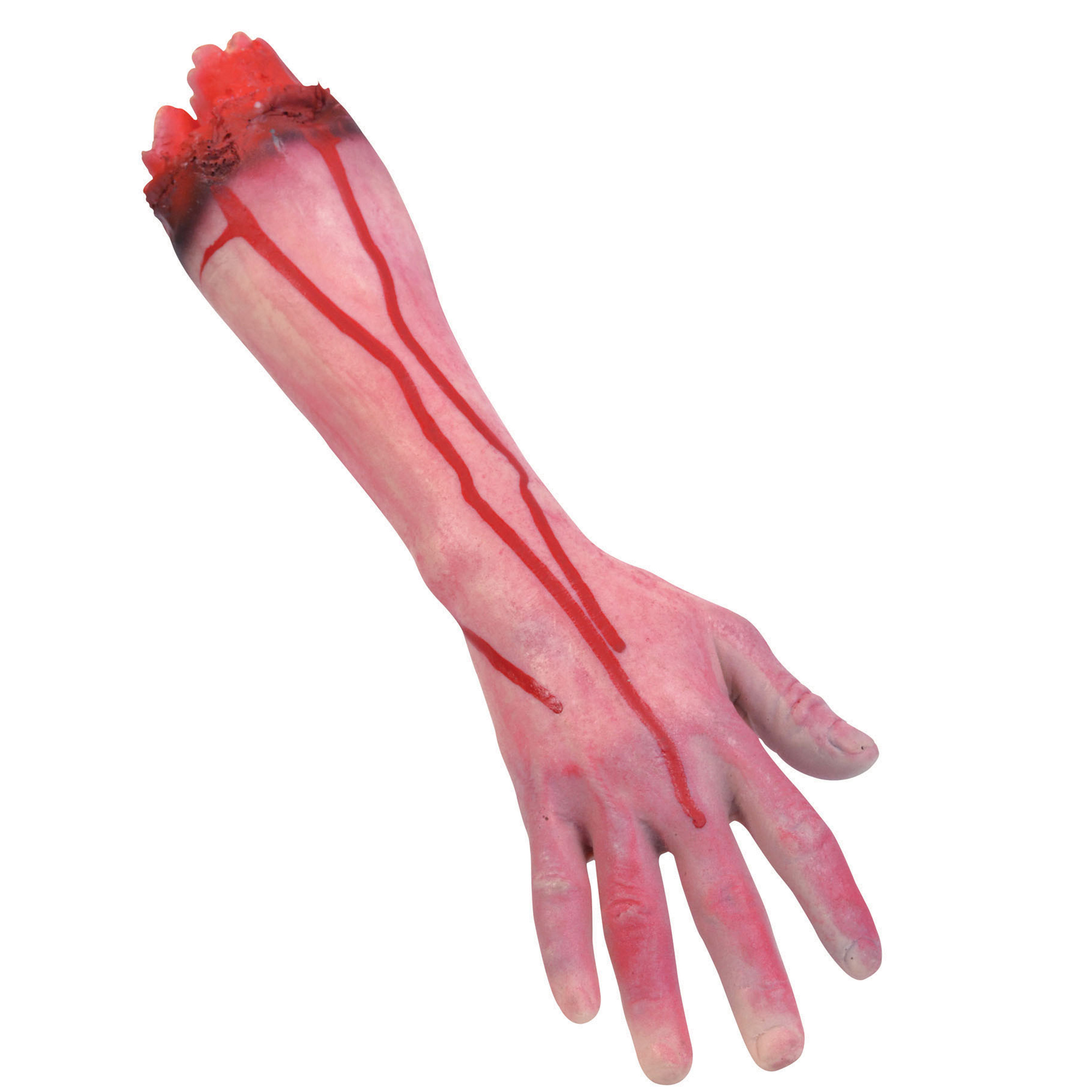 Halloween-horror nep afgehakte lichaamsdelen bebloede arm 30 x 10 cm decoraties