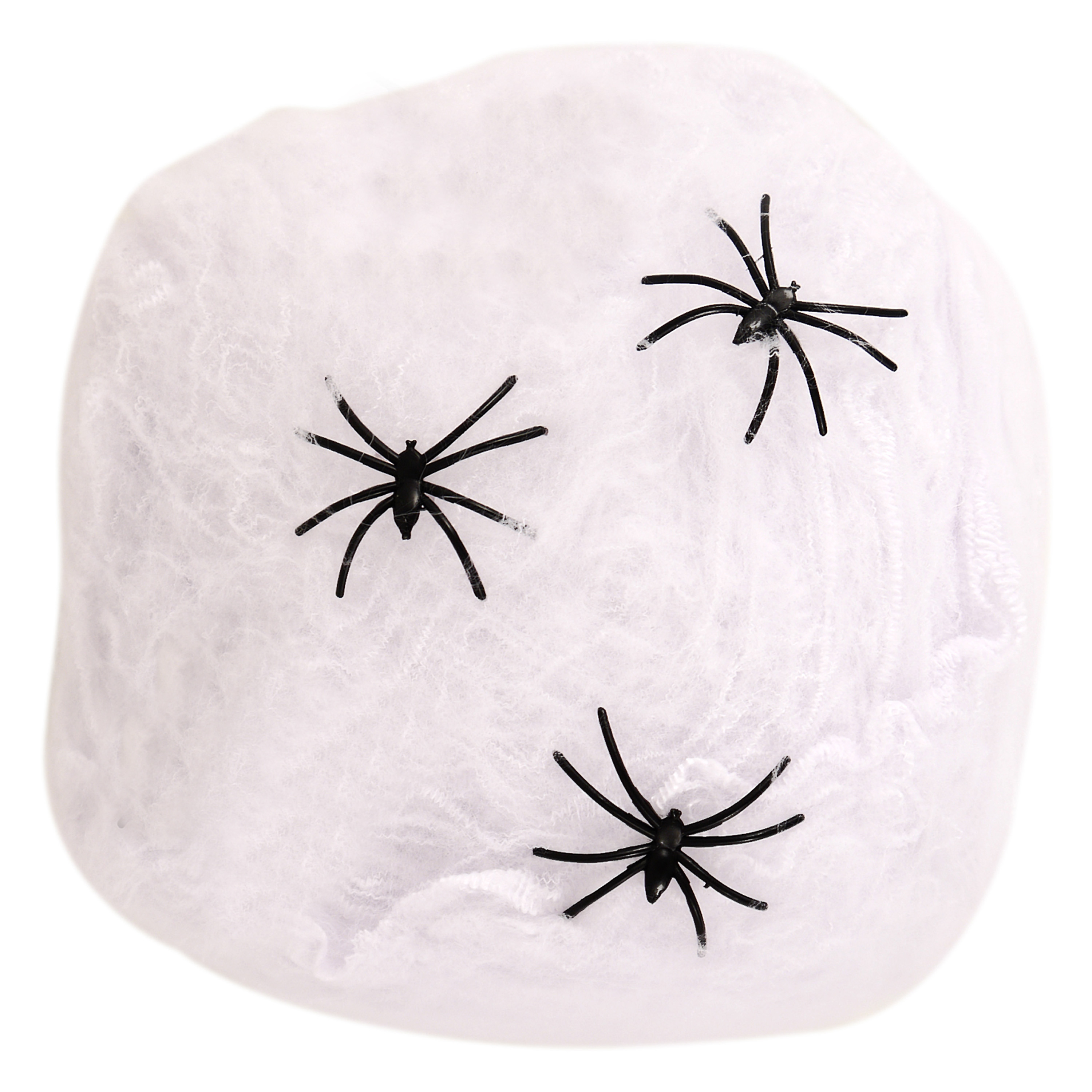 Halloween - Horror spinnenweb met spinnen - wit - 20 gr - Halloween decoratie