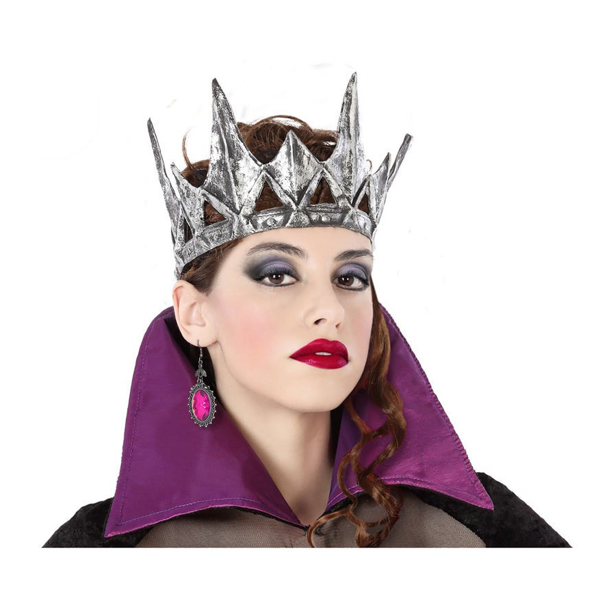 Halloween-horror verkleed kroon dark queen-princess kunststof dames-meisjes