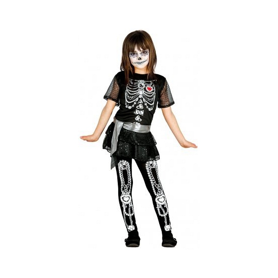 Halloween - Juwelen skelet jurkje voor meisjes