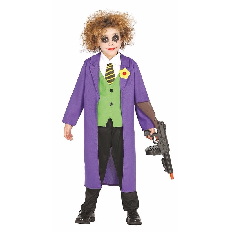 Halloween - Luxe paarse horror clown Joker kostuum voor kinderen