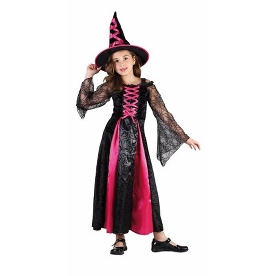 Halloween - Roze heks jurkje voor meisjes