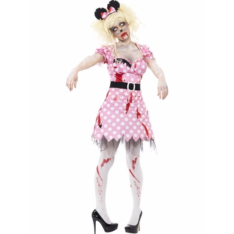 Halloween - Roze zombie Minnie kostuum voor dames