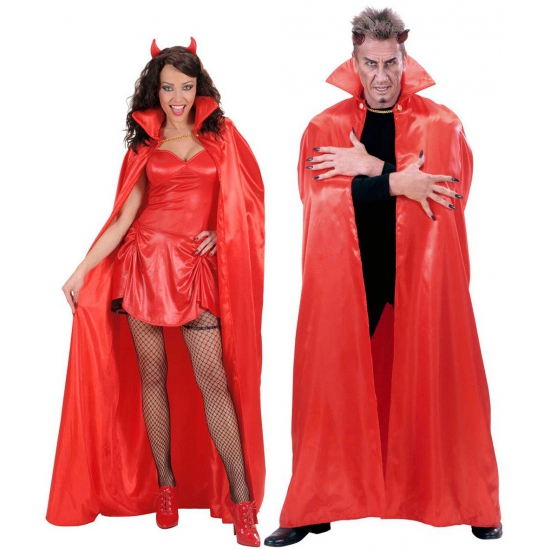 Halloween - Satijnen cape rood