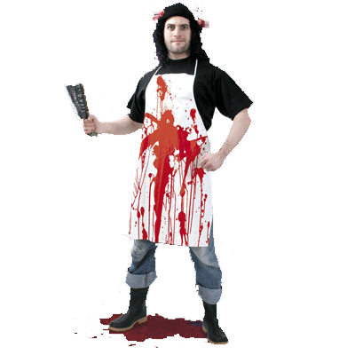 Halloween - Schort met bloed halloween horror kostuum -