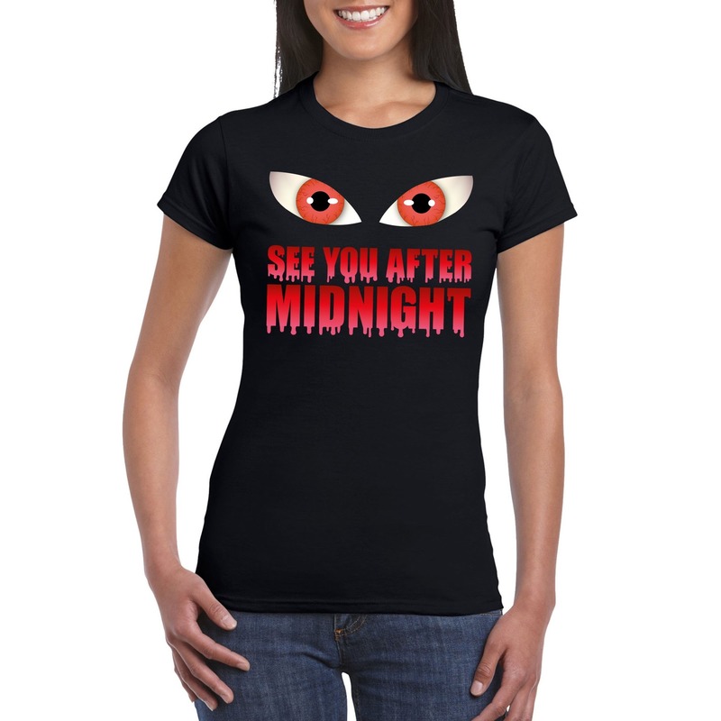 Halloween - See you after midnight Halloween vampier t-shirt zwart dames