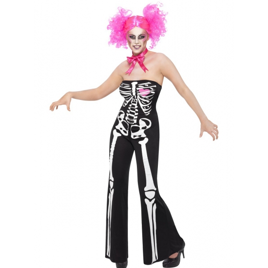 Halloween - Skelet jumpsuit voor dames