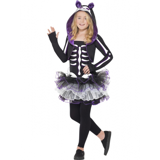 Halloween - Skelet kat kostuum voor meisjes