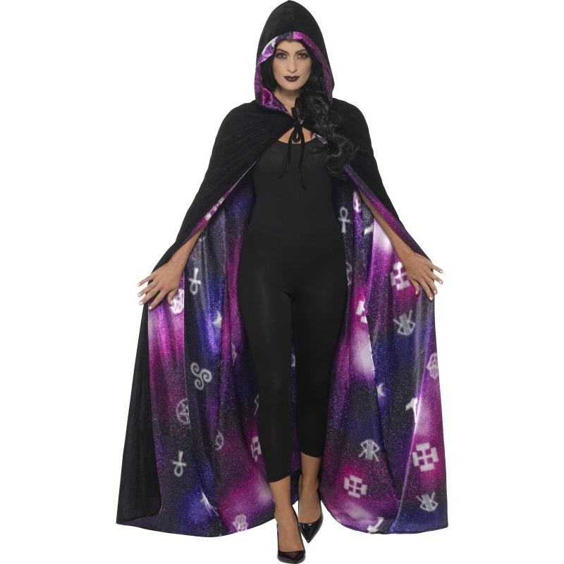 Halloween - Tweezijdige Galaxy Ouija verkleed Cape