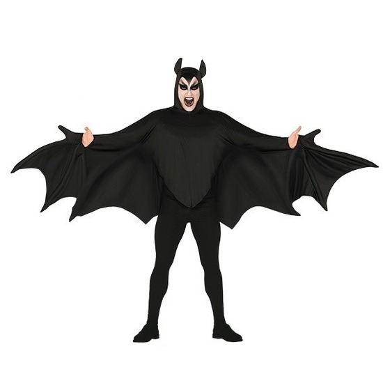 Halloween - Vleermuis verkleed kostuum zwart voor heren