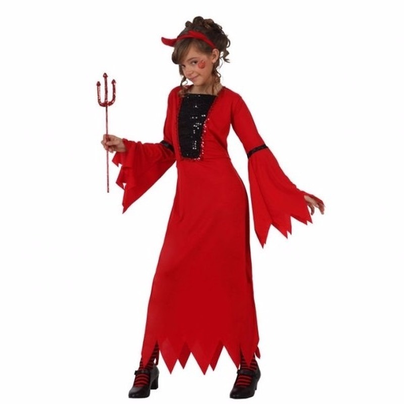 Halloween - Voordelig Halloween duivel jurkje voor meisjes