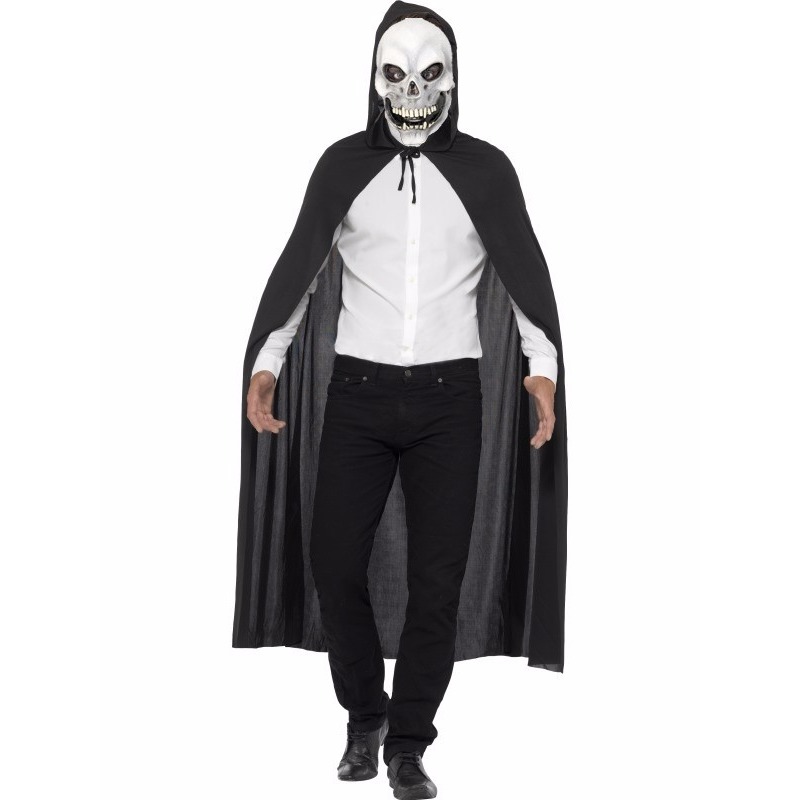 Halloween - Voordelig Halloween kostuum skelet cape en masker