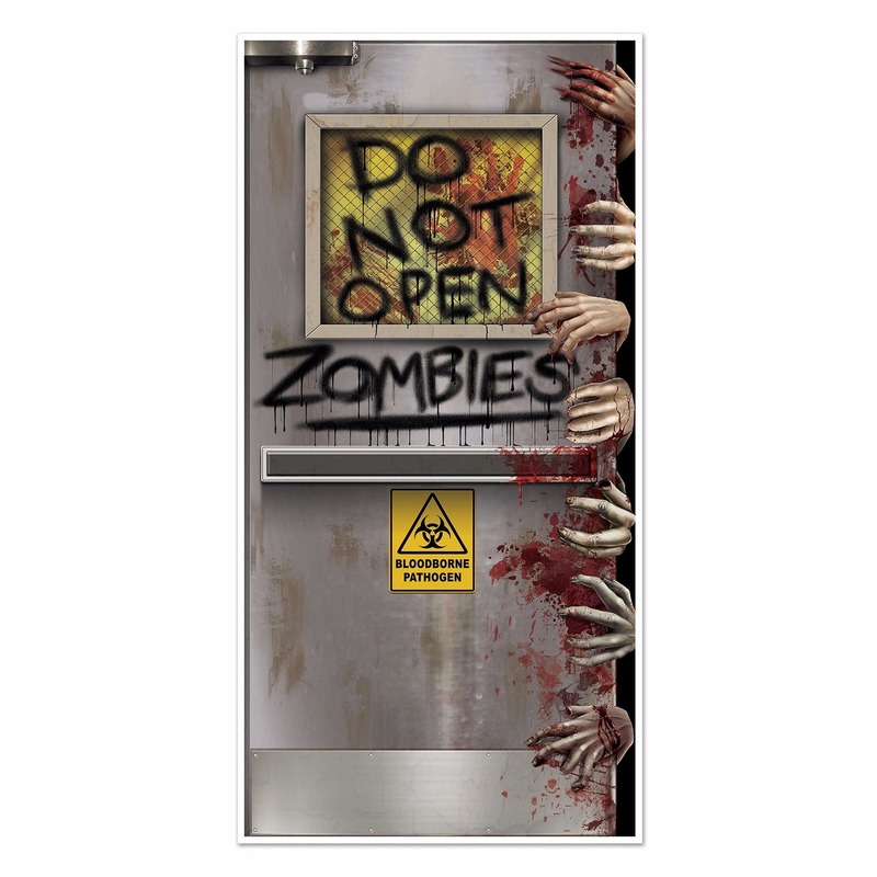 Halloween zombies deurposter 152 cm