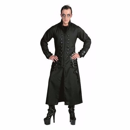 Halloween - Zwarte gothic/vampier jas verkleedkleding voor heren