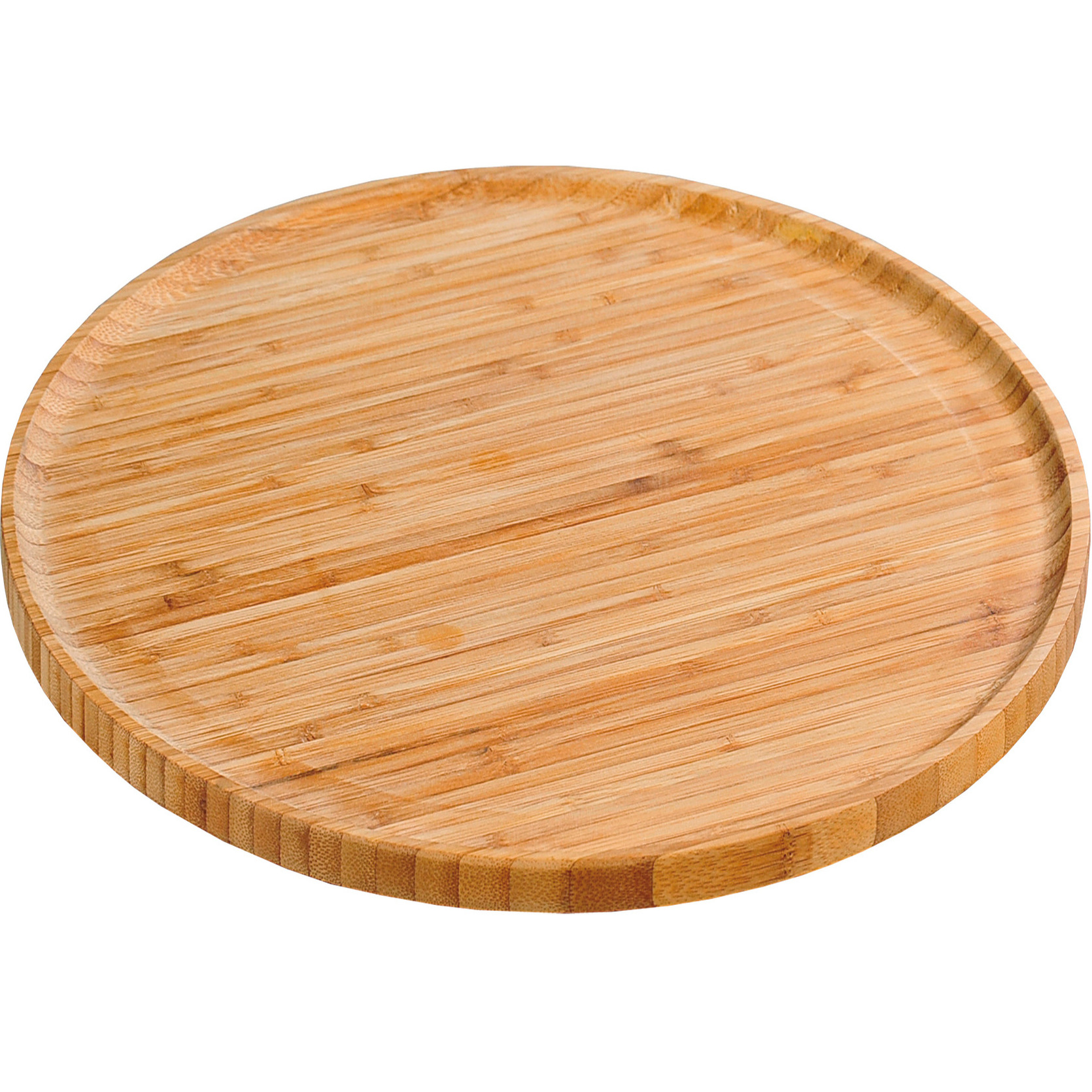 Hapjes-taart serveer plateau van bamboe houten rond 32 cm