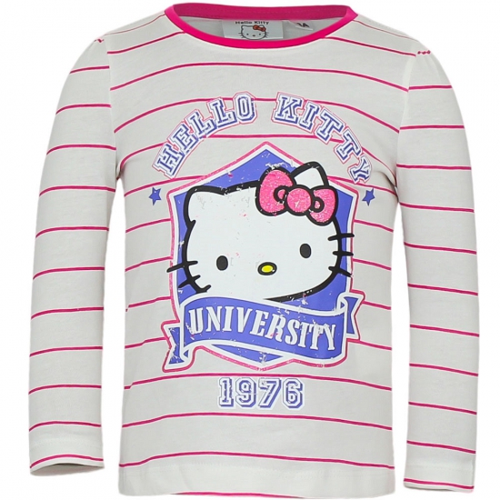 Hello Kitty t-shirt wit met roze 98 -