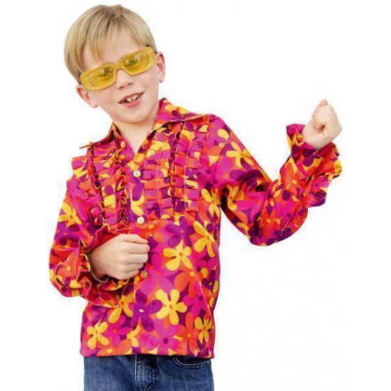 Hippie blouse met rouches voor kinderen