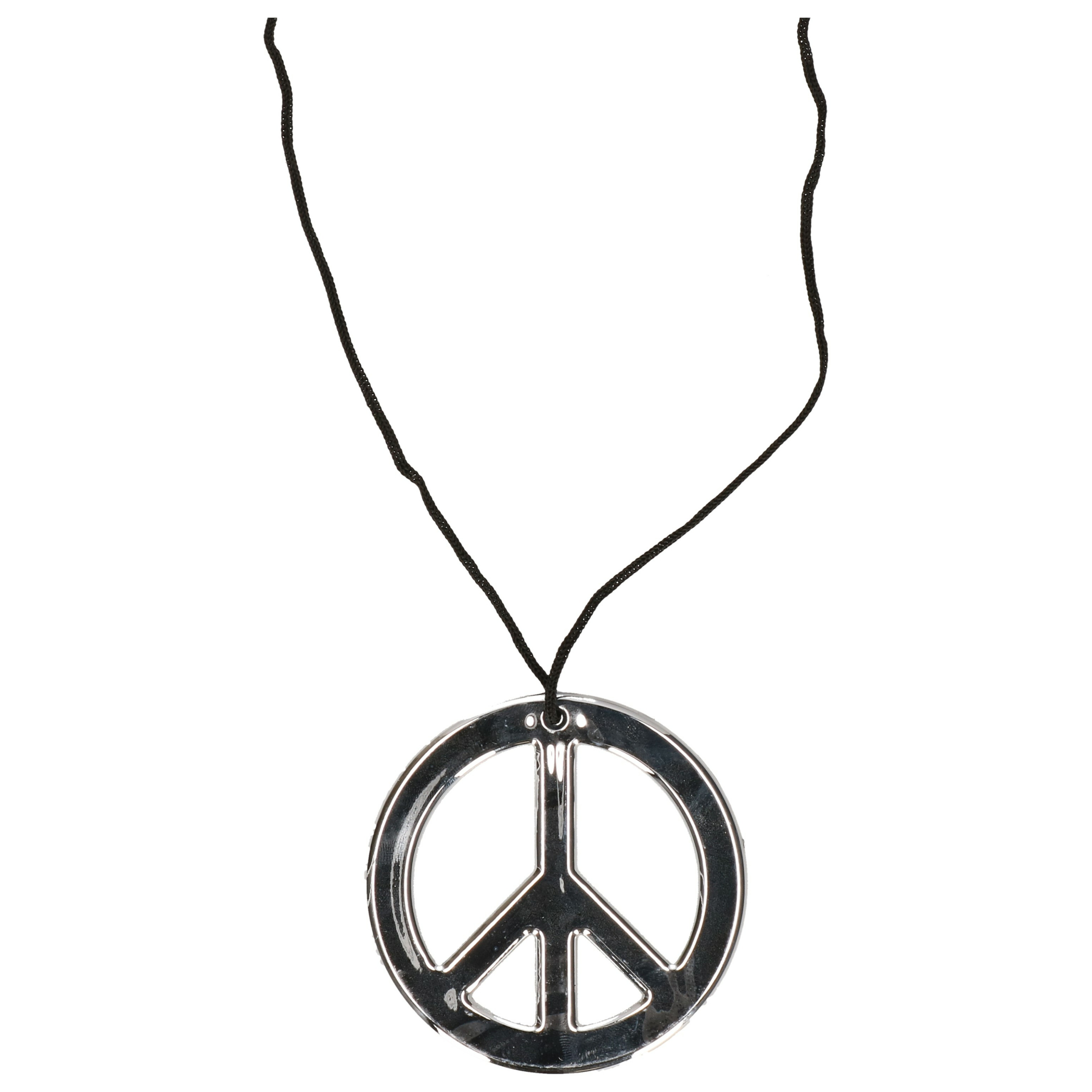 was middag Uitgebreid Hippie Flower Power Peace teken verkleed ketting - Hippie sieraden -  Bellatio warenhuis