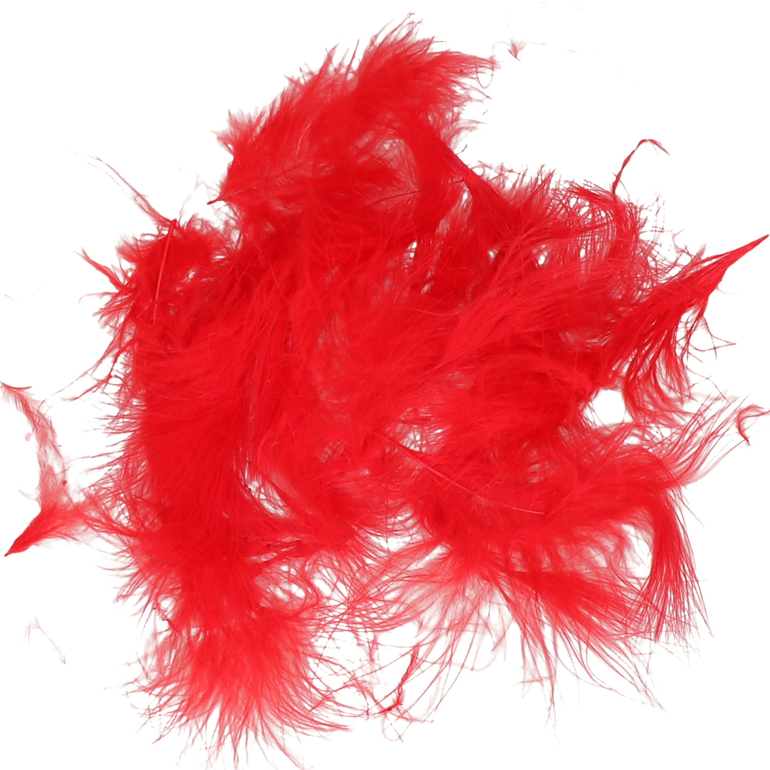 Hobby knutsel veren 20x rood 7 cm sierveren decoratie