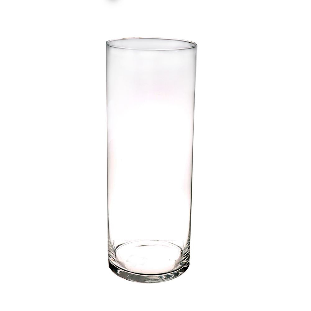 Hoge cilinder vaas-vazen van glas 40 x 15 cm