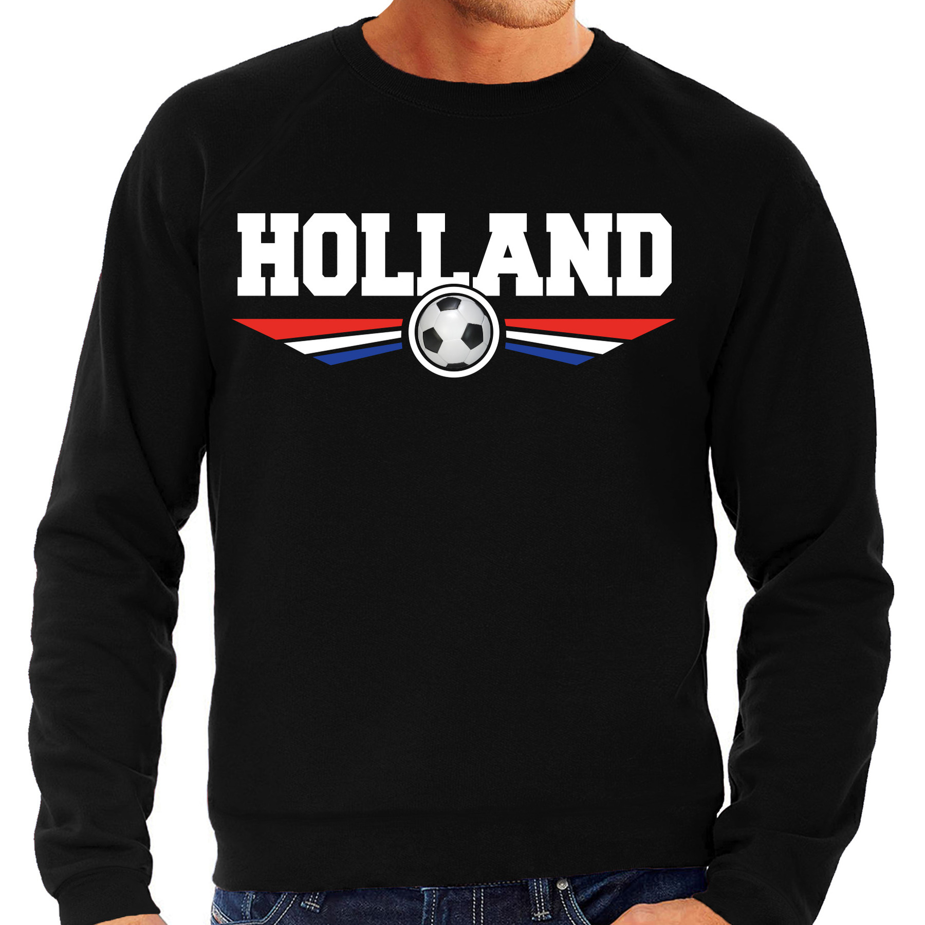Holland landen-voetbal sweater zwart heren