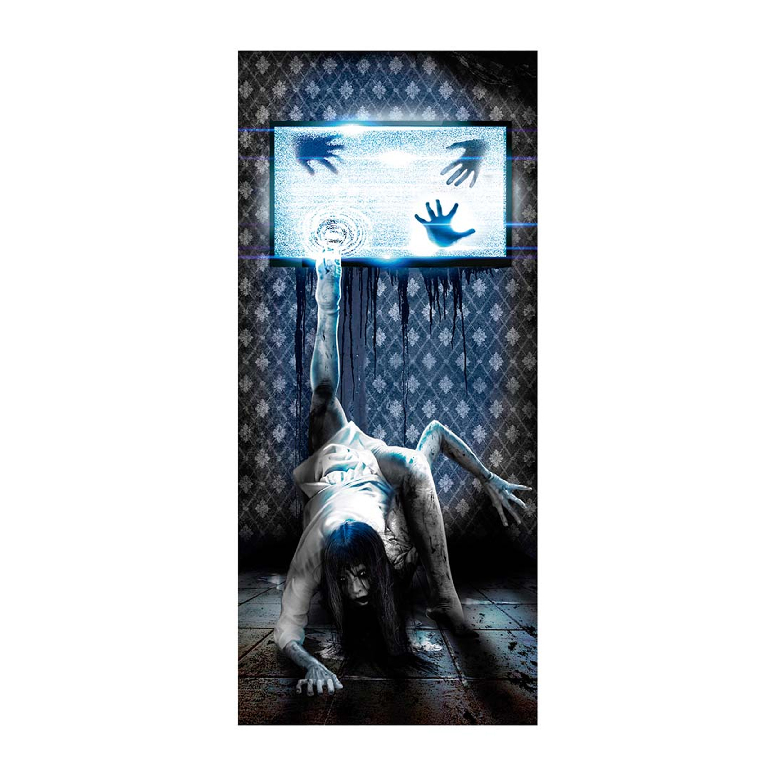 Horror deur scenesetter-deurposter Geest uit tv Halloween thema versiering 180 x 80 cm