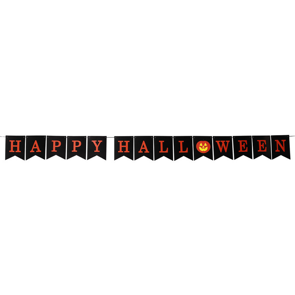 Horror/halloween letterslinger - Happy Halloween - papier - 300 cm - Feestartikelen/versiering