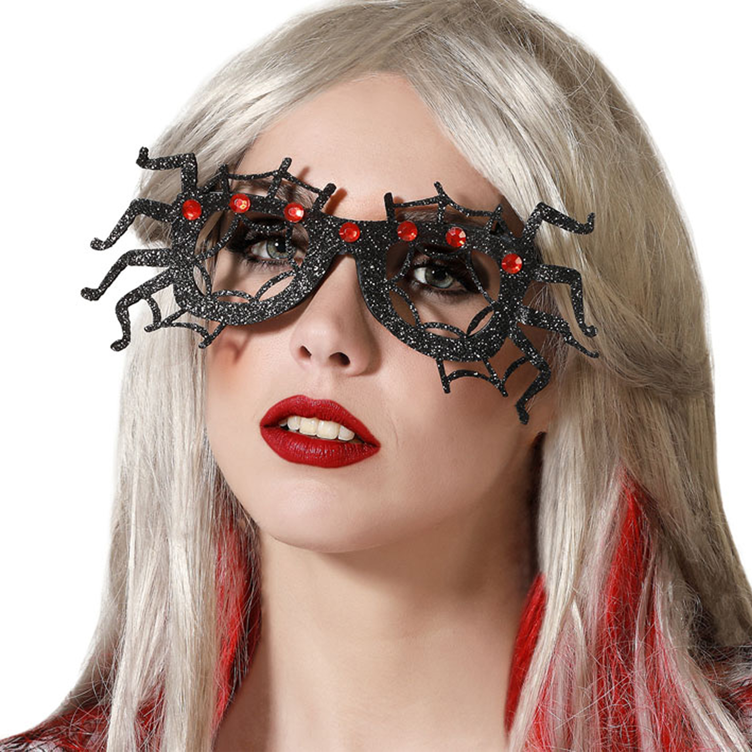 Horror-halloween verkleed accessoires bril met spinnen glazen