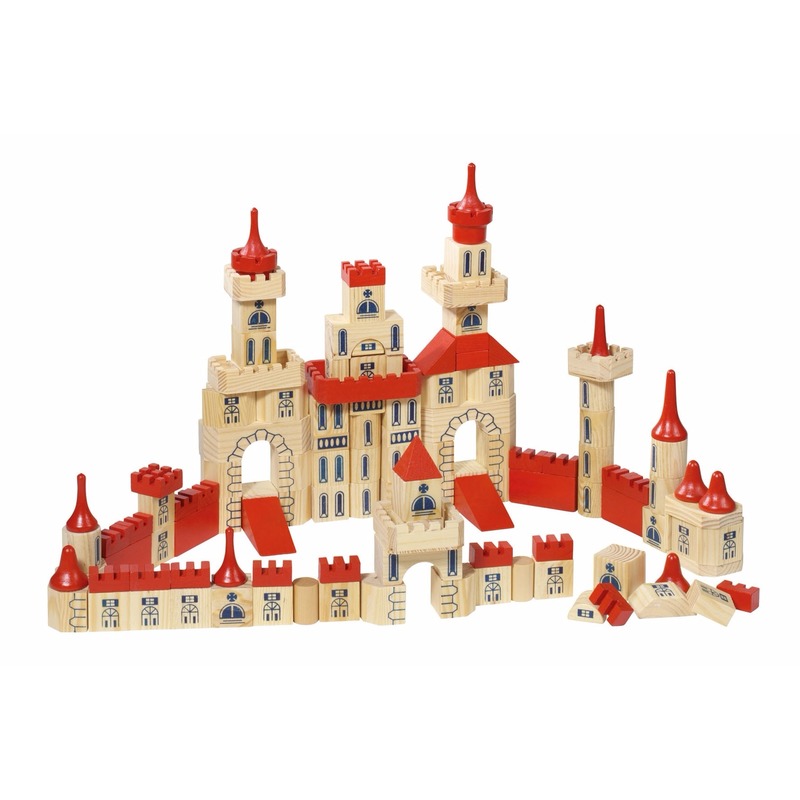 Houten bouw kasteel 150-delig
