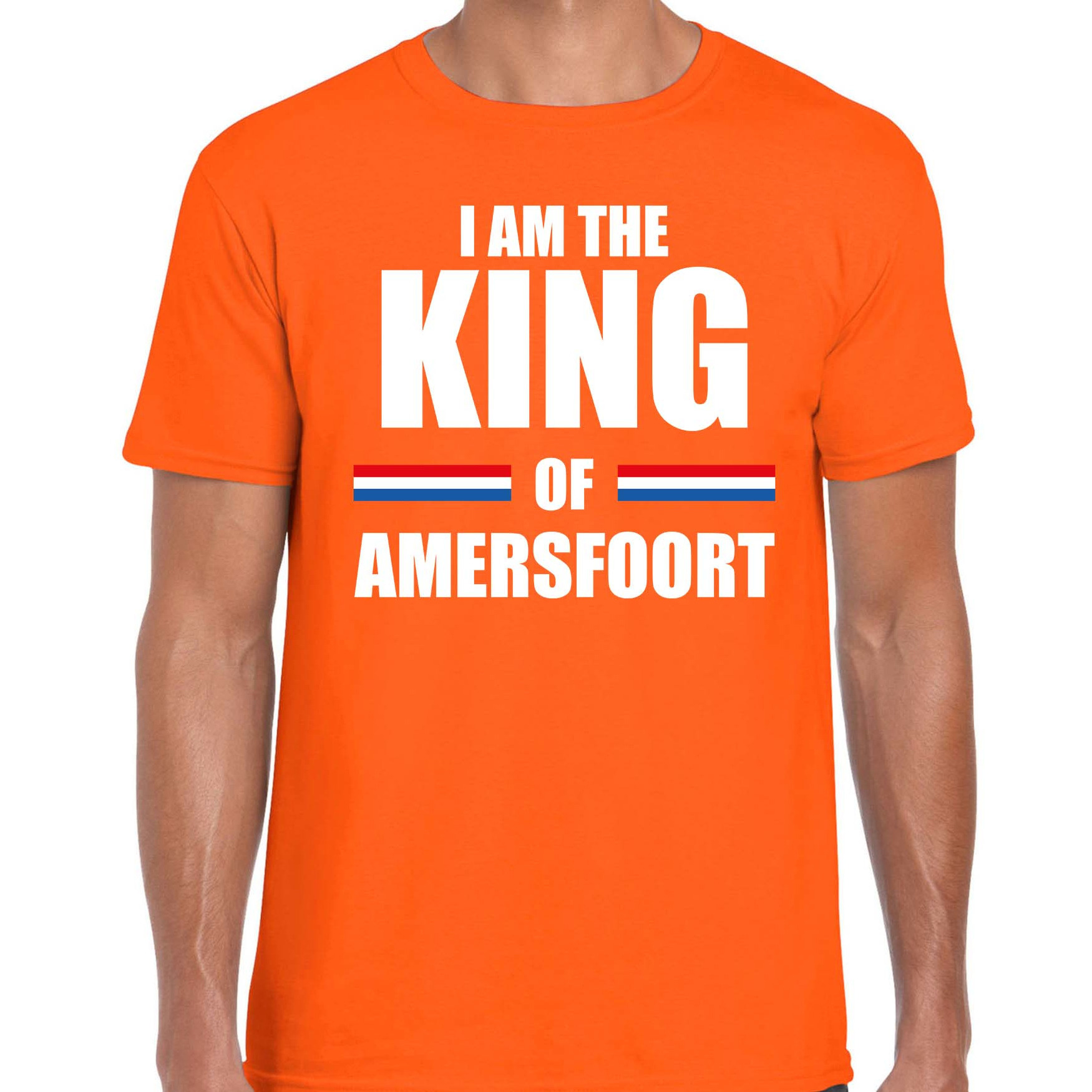 I am the King of Amersfoort Koningsdag t-shirt oranje voor heren