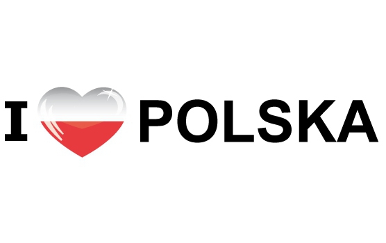 I Love Polska-Polen vlaggen thema sticker 19 x 4 cm