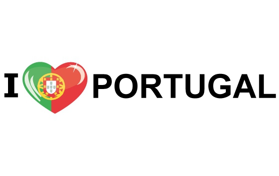 I Love Portugal vlaggen thema sticker 19 x 4 cm