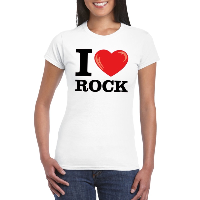I love rock t-shirt wit dames