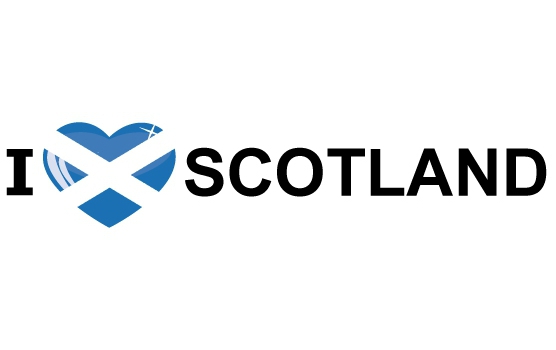 I Love Scotland vlag sticker 19.6 cm
