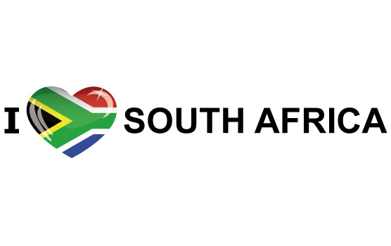 I Love South Africa vlag sticker 19.6 cm