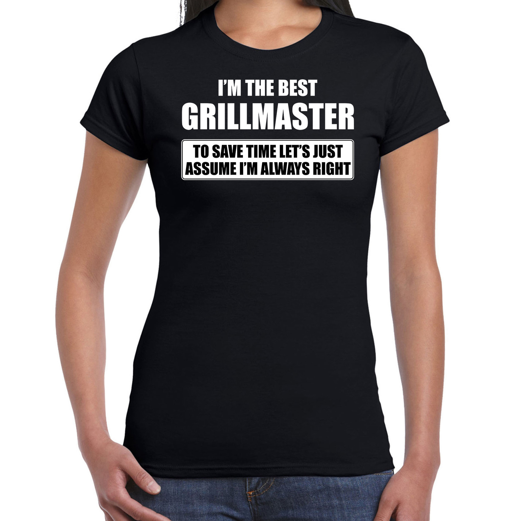 I'm the best grillmaster t-shirt zwart dames De beste barbecue kok cadeau