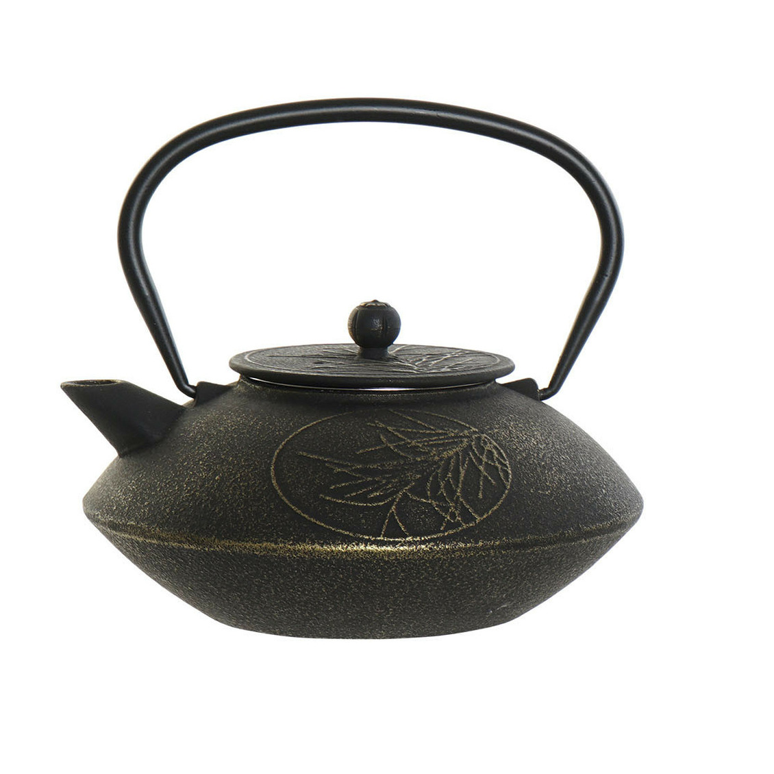 Items Kitchen Theepot Oriental gietijzer 850 ml antiek zwart