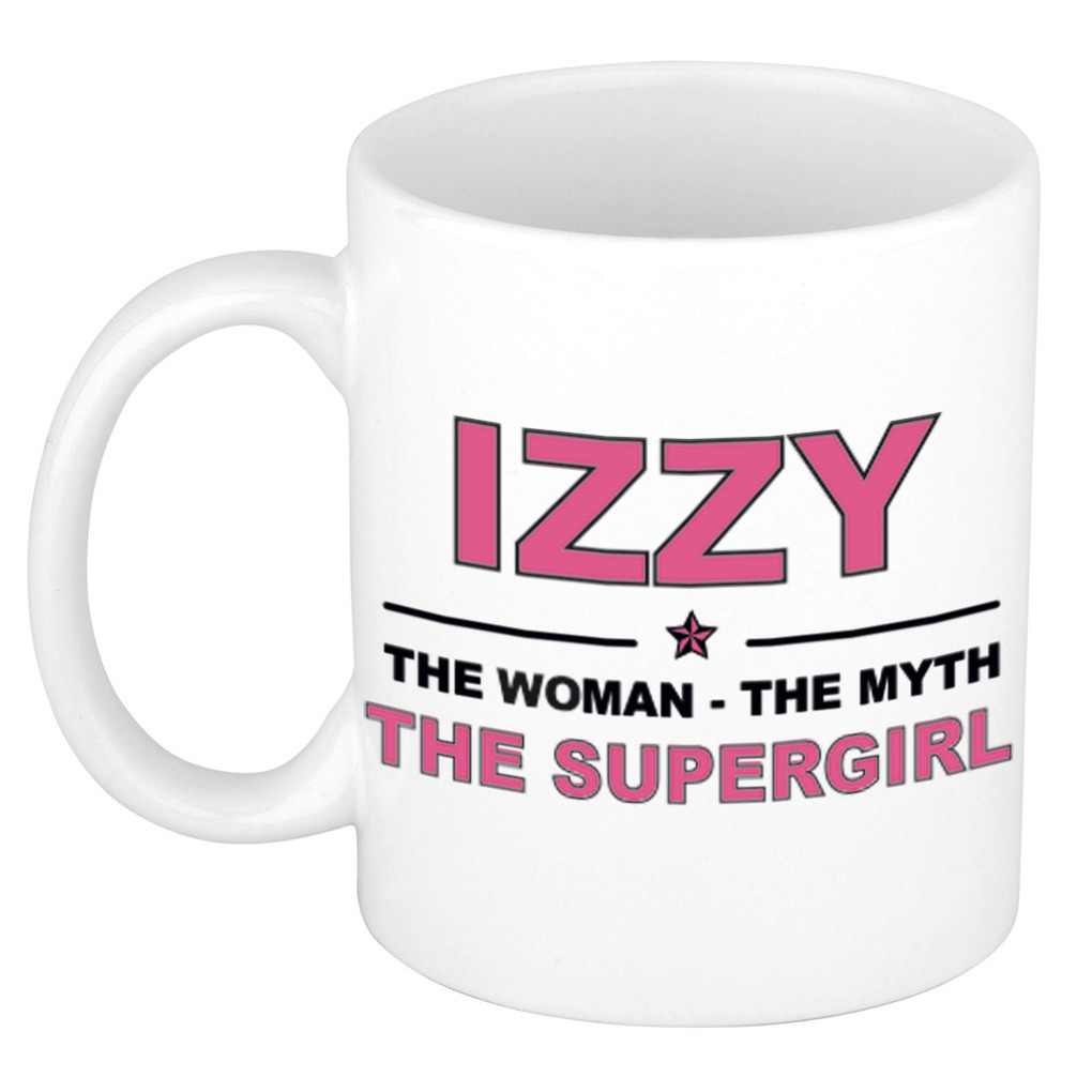 Izzy The woman, The myth the supergirl cadeau koffie mok-thee beker 300 ml
