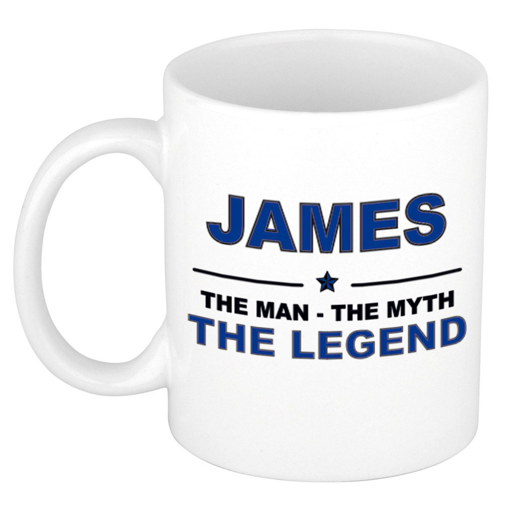 James The man, The myth the legend cadeau koffie mok-thee beker 300 ml