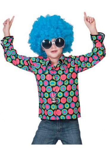 Jaren 70 disco overhemd voor kids