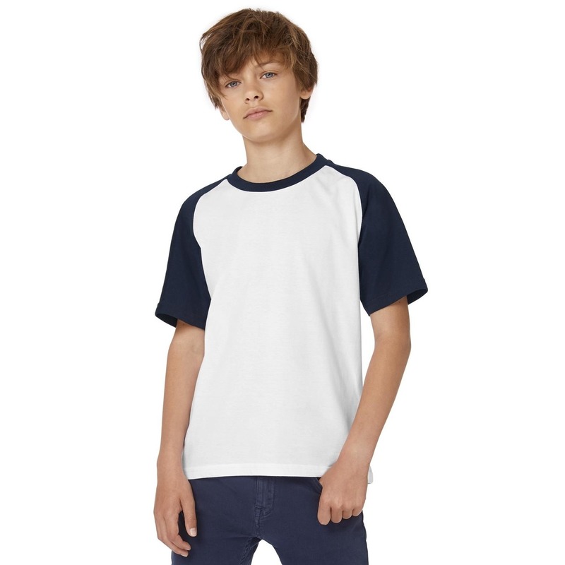 Jongens Baseball 2-kleuren t-shirts L (134-146) -