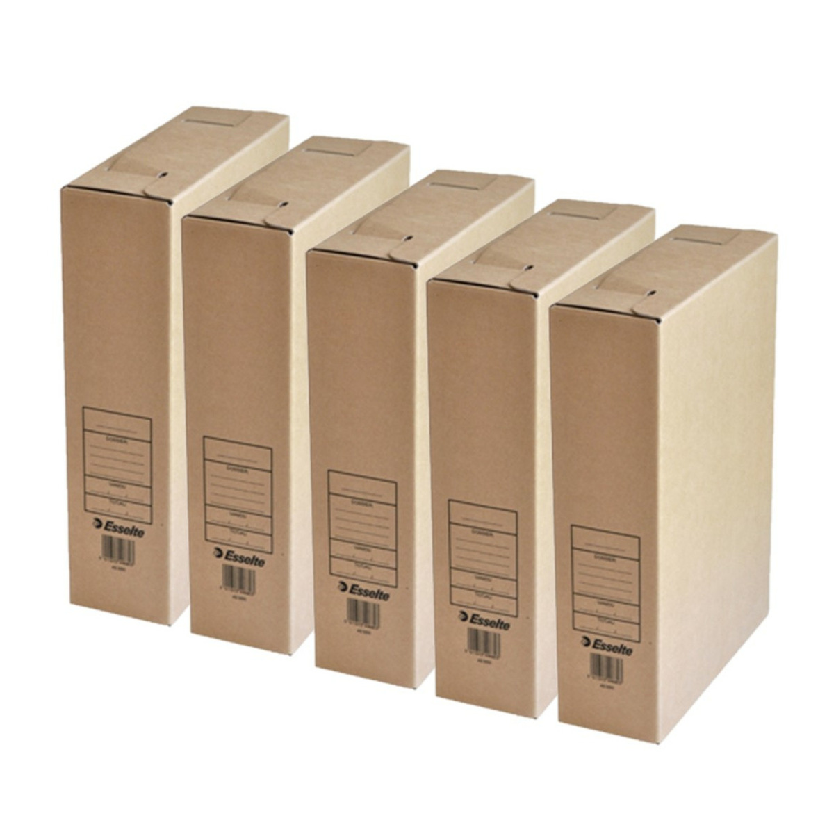 Kantoor archiefdoos 10x karton bruin 23 x 32 cm A4 formaat kantoor artikelen