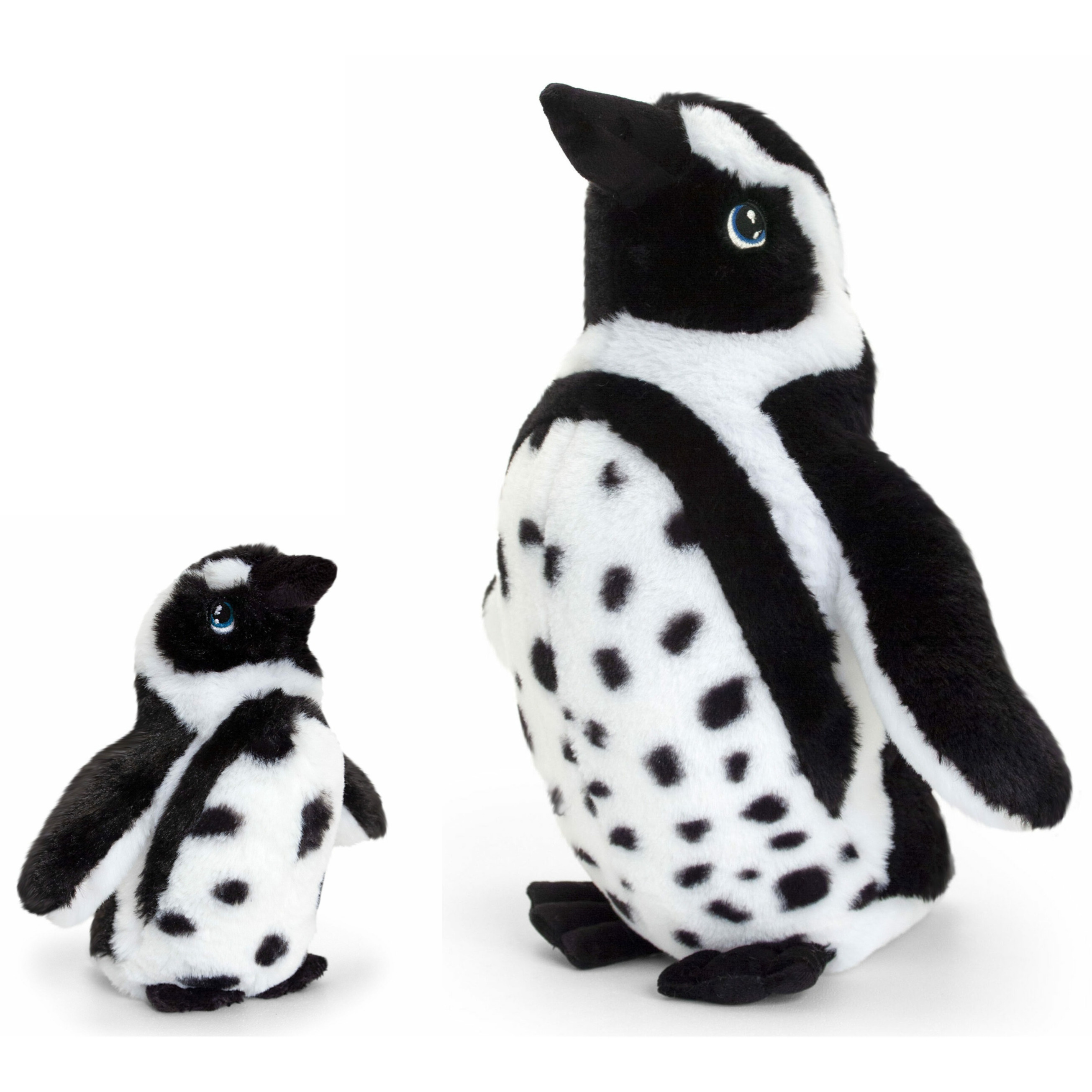 Merkloos Keel Toys pluche Humboldt pinguin knuffeldieren - wit/zwart - staand - 18 en cm -