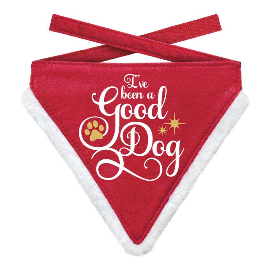 Kerst bandana-sjaaltje voor grote honden Good Dog 22,5 x 18,5 cm