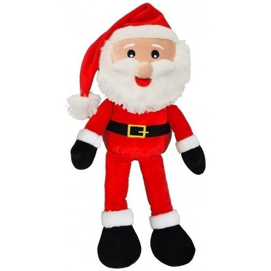 Merkloos Kerst decoratie Kerstmannen pop van pluche cm -