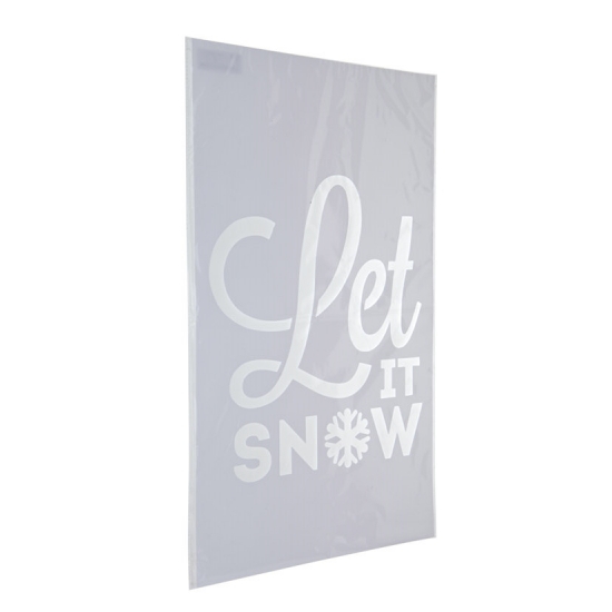 Kerst raamsjablonen-raamdecoratie Let it snow tekst 54 cm