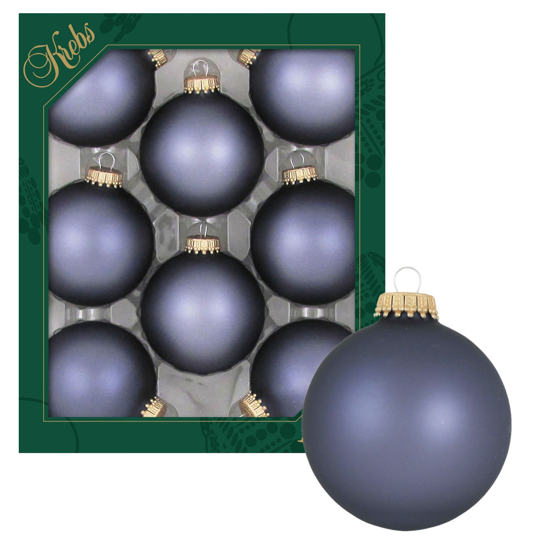 Kerstballen 8x stuks blauw-velvet stone blue 7 cm glas