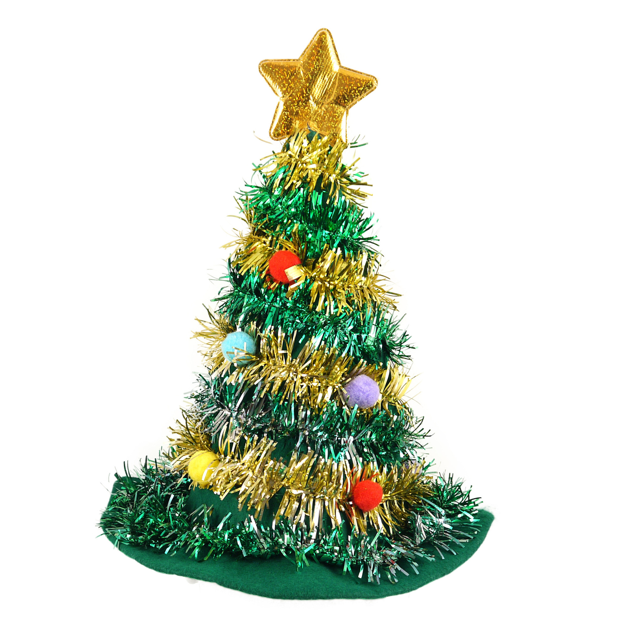 Kerstboom hoed/muts - 43 cm - groen - voor volwassenen - kersthoed/muts -