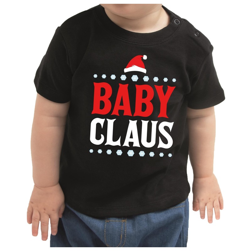 Kerstshirt Baby Claus zwart peuter jongen-meisje