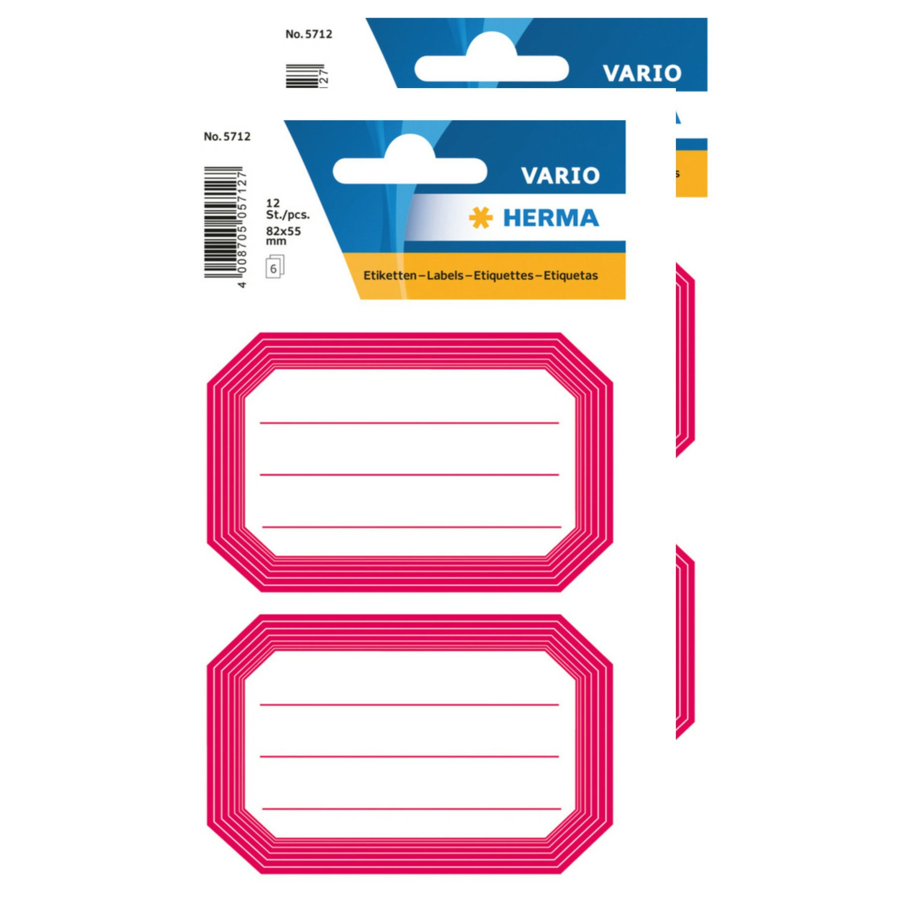 Keuken-voorraadkast etiketten-stickers 24x roze-wit